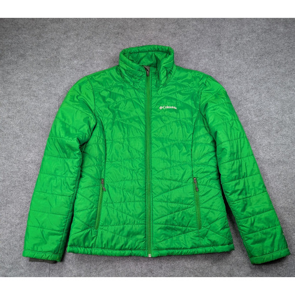 Columbia Jackets & Blazers - Columbia Omni Heat Puffer Jacket Womens Large Kelly Green Outdoor Utility Hike